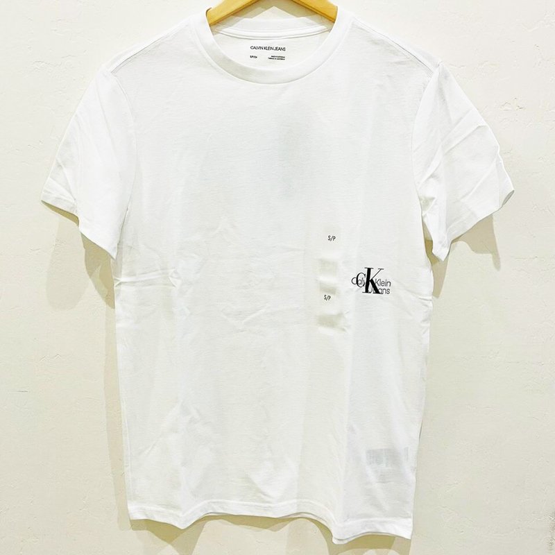 Áo Calvin Klein Jeans Logo T-Shirt - White, Size L