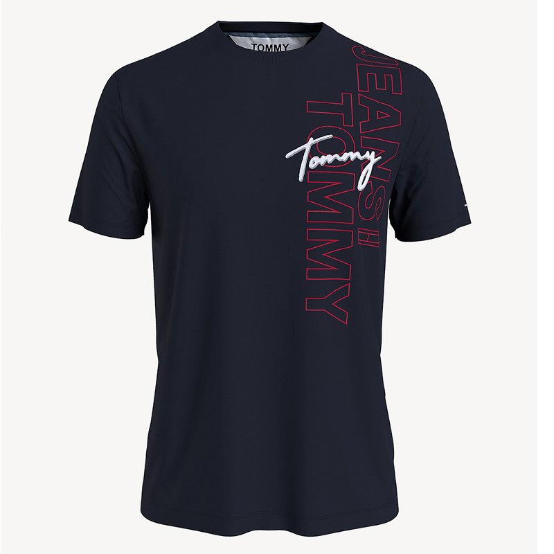 Áo Tommy Jeans Signature T-Shirt - Navy, Size S