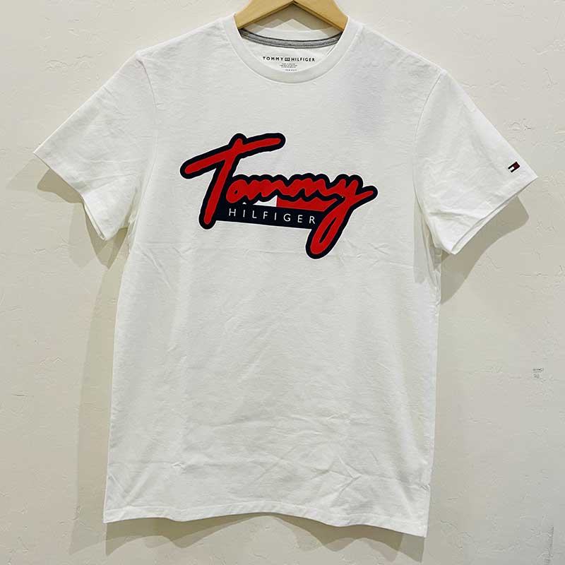 Áo Tommy Jeans Signature Essential Flag Logo T-Shirt - White, Size S