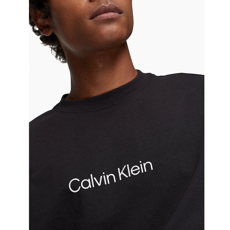 Áo Calvin Klein Relaxed Fit Standard Logo Crewneck T-Shirt - Black, Size S