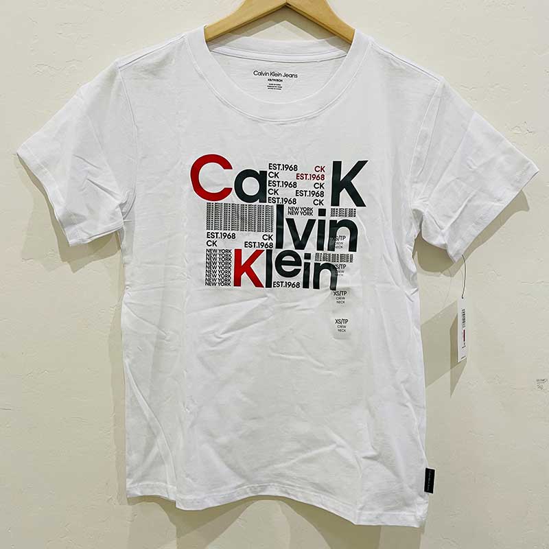 Áo Calvin Klein Jeans T-Shirt Logo CK EST.1968 - White, size XS
