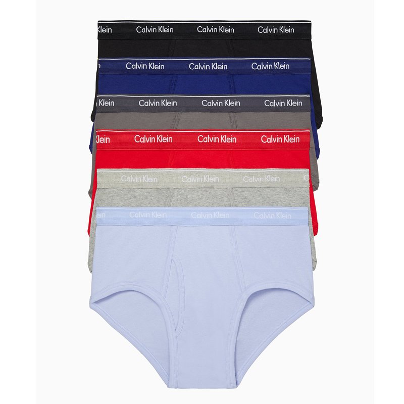 Set 6 quần Calvin Klein Cotton Classic Fit Brief Limited Edition - Red/Black/Grey/Blue, Size M