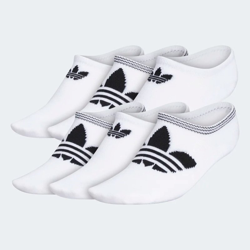 Vớ Adidas Trefoil Superlite Super-No-Show - Set 6 đôi, White