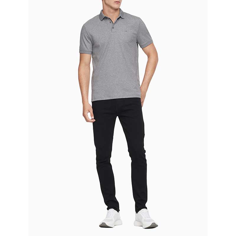 Áo Calvin Klein Liquid Touch Solid Polo Shirt - Grey, size S