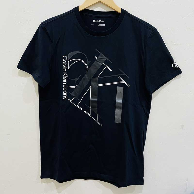 Áo Calvin Klein Monogram Logo Crewneck T-Shirt - Black, Size S