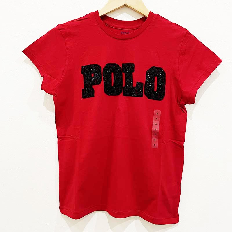 Áo Polo Ralph Lauren Beaded T-Shirt - Red, Size S