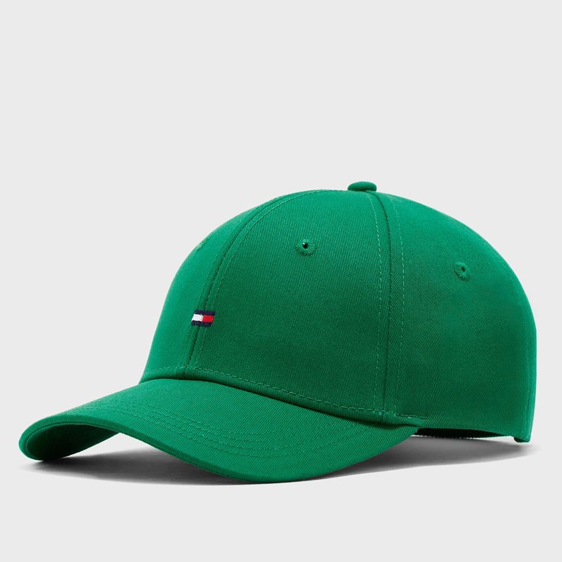 Mũ Tommy Hilfiger Organic Cotton Flag Embroidery Cap, Green