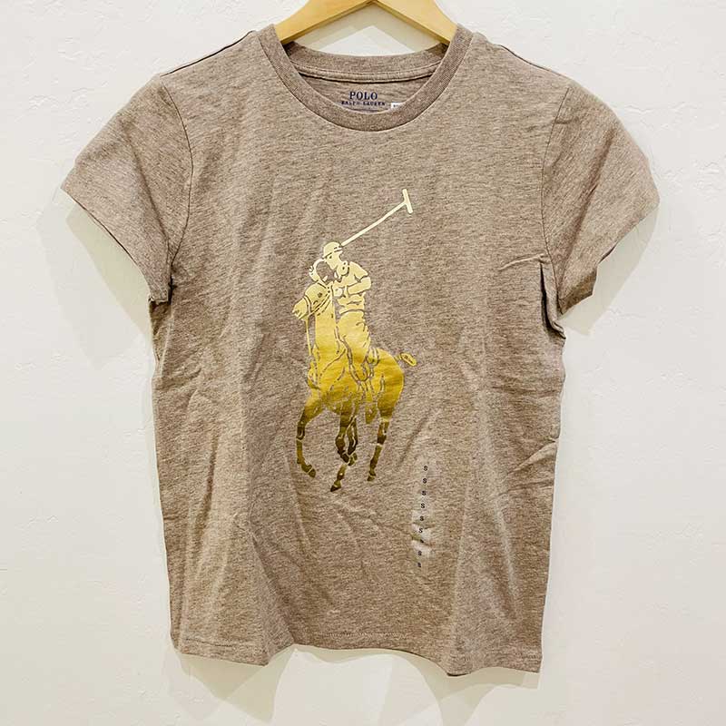 Áo Polo Ralph Lauren Womens Big Graphic Pony T-Shirt - Tan, Size S