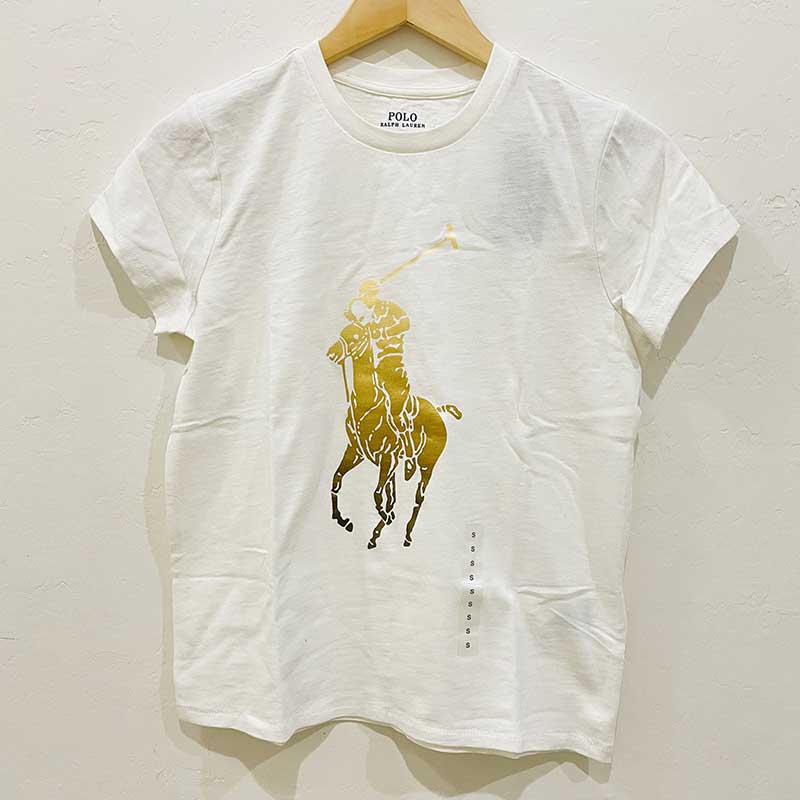 Áo Polo Ralph Lauren Womens Big Graphic Pony T-Shirt - White, Size M
