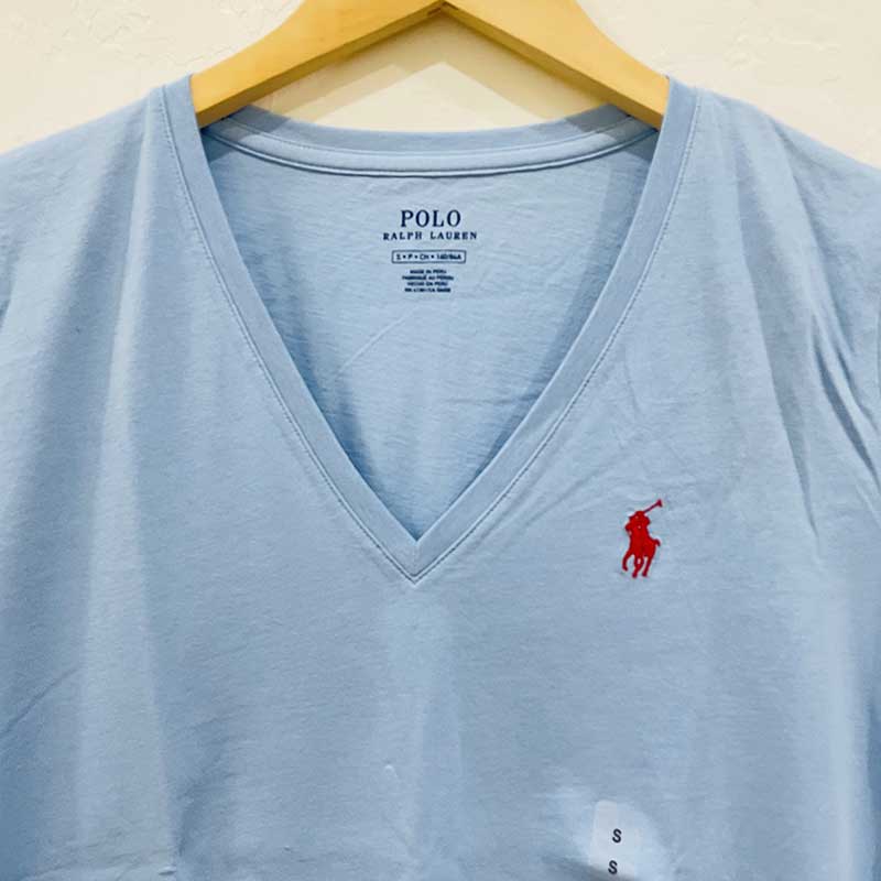 Áo Polo Ralph Lauren V-neck T-Shirt - Blue, Size XS - Shop Mùa Xuân