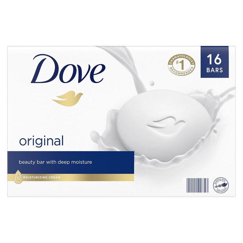 Lốc xà phòng Dove Original Moisturizing Beauty Bar Soap, 16 x 106g