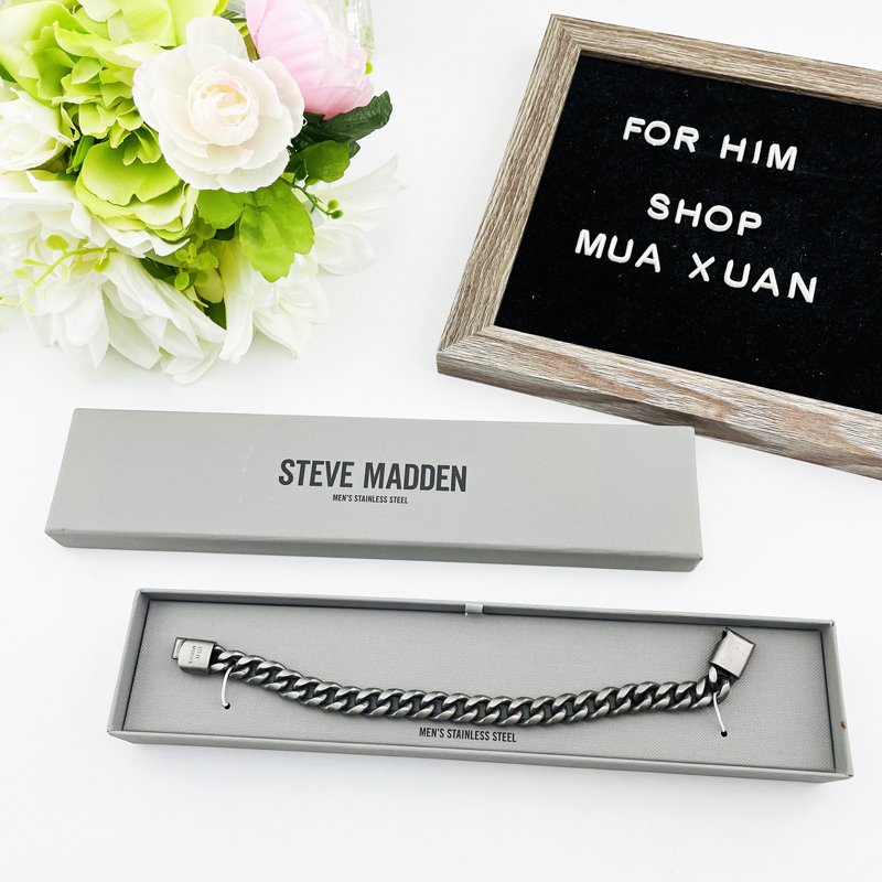 Vòng tay Steve Madden Men's Stainless Steel Bracelet