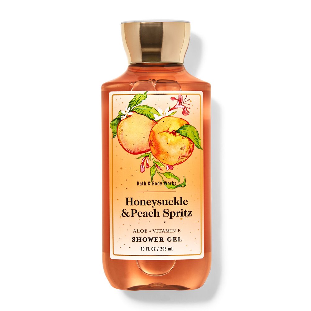 Gel tắm Bath & Body Works - Honeysuckle & Peach Spritz, 295ml
