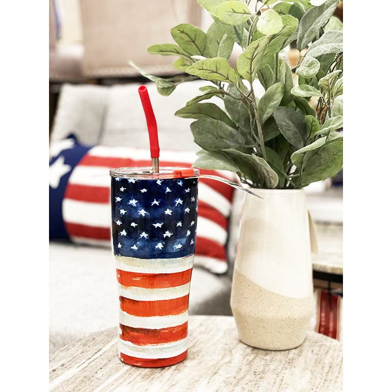 Ly giữ nhiệt Double Wall Stainless Steel Tumbler - American Flag Vintage, 900ml