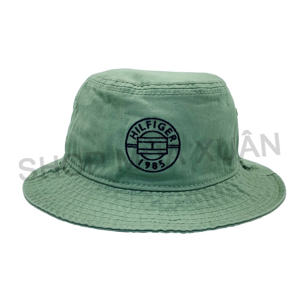 Mũ Tommy Hilfiger Logo Embroidery Bucket Hat - Olive