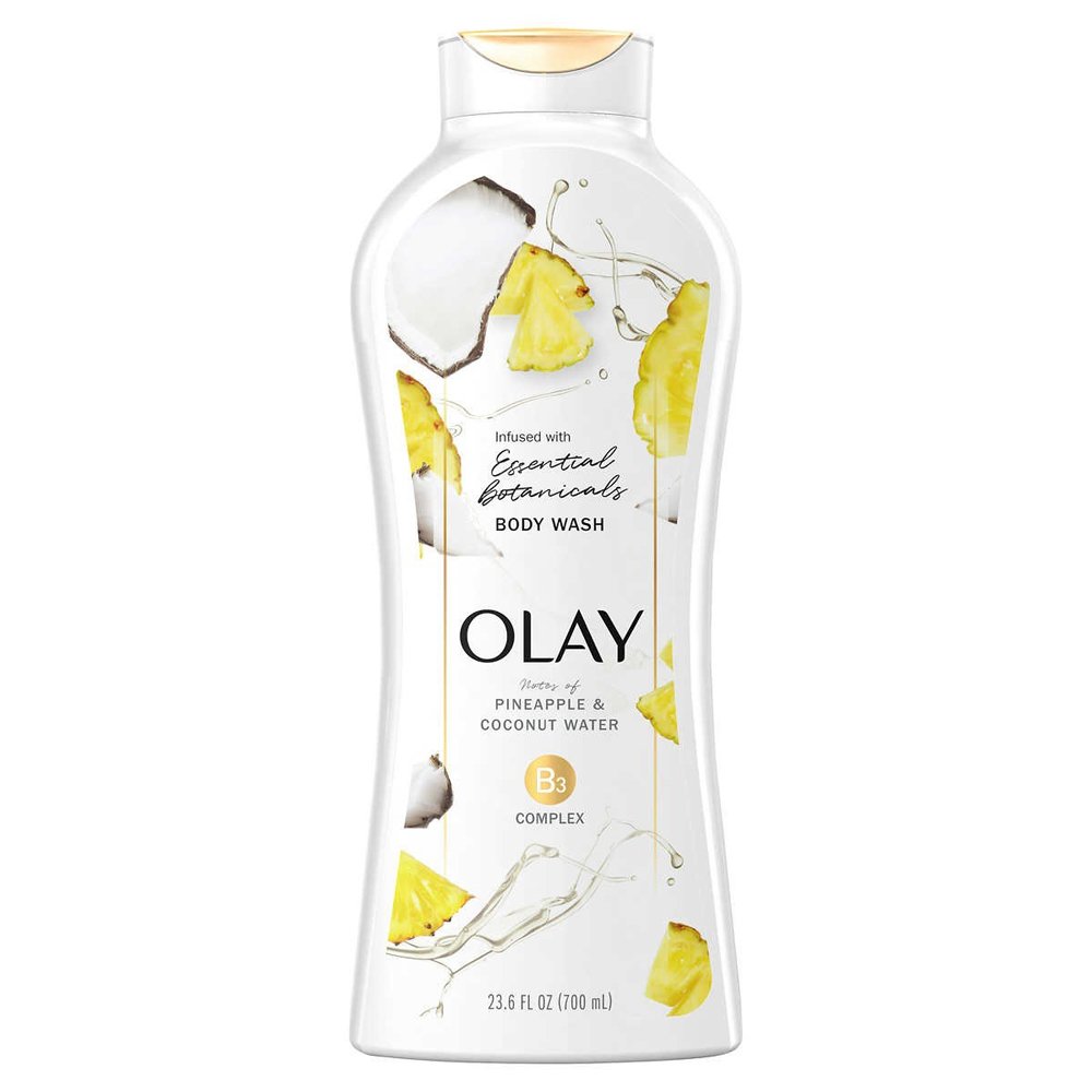 Sữa tắm Olay Infused With Essential Botanicals - Pineapple & Coconut Water, 700ml