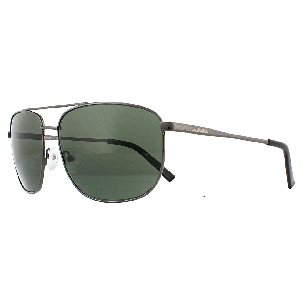 Kính mát Calvin Klein Men's Matte Gunmetal Sunglasses, Green