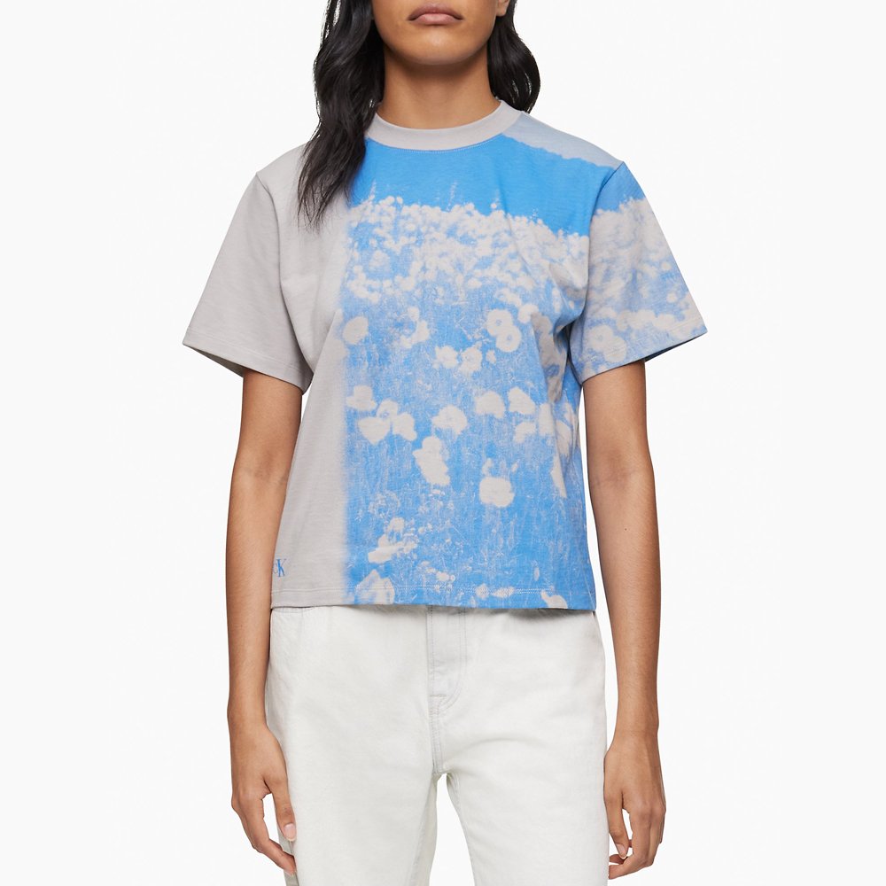 Áo Calvin Klein Flower Field Graphic T-Shirt - Sandpaper, Size S