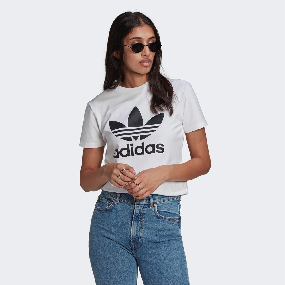 Áo Adidas Adicolor Classics Trefoil Tee T-Shirt - White, Size XS