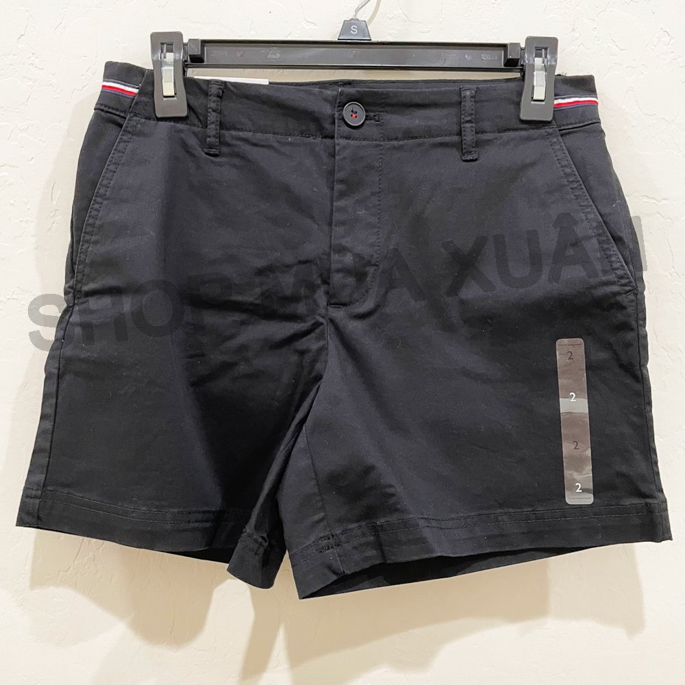 Quần Tommy Hilfiger Classic Stretch Shorts - Black, Size 2