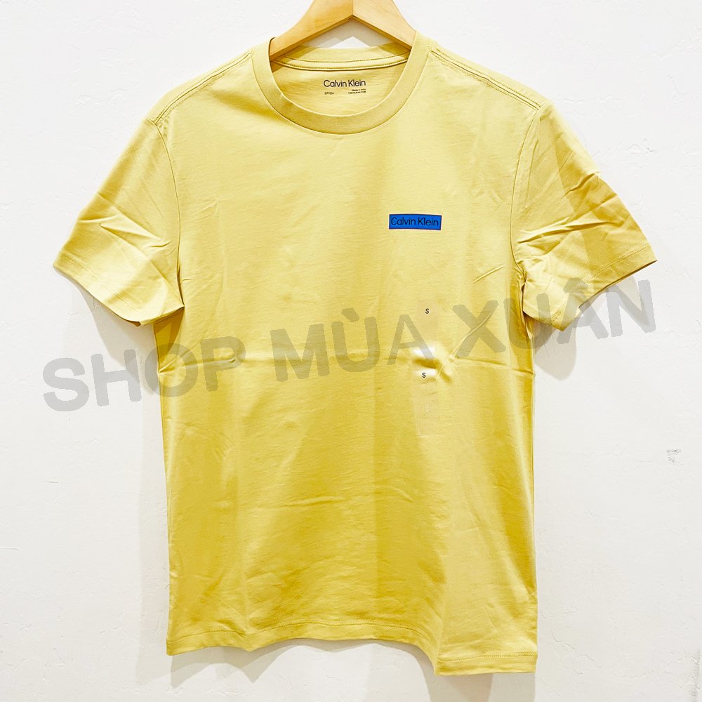 Áo Calvin Klein Reimagined Heritage Pride Sheer T-Shirt - Sunshine, Size S