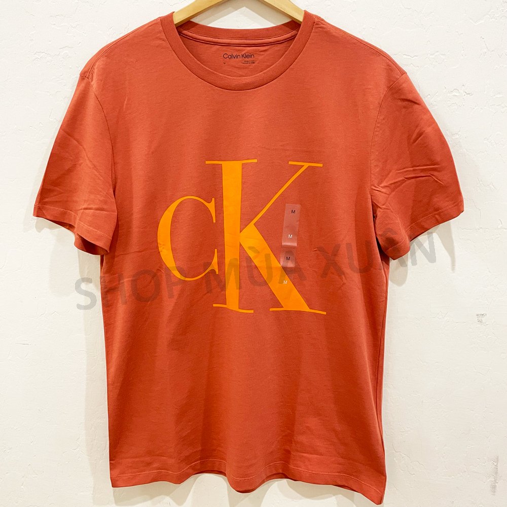 Áo Calvin Klein Oversized Monogram T-Shirt - Orange, Size M