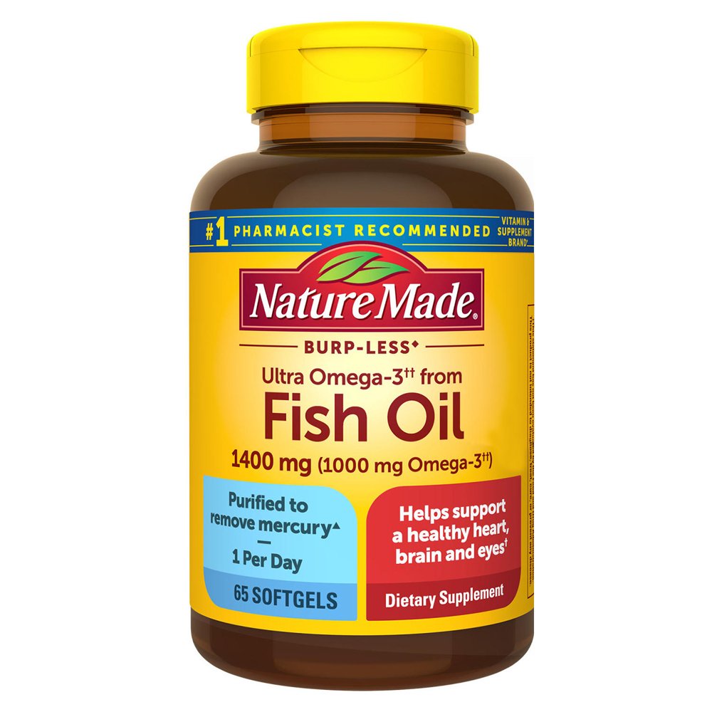 Nature Made Burp-Less Fish Oil 1400mg, 65 viên