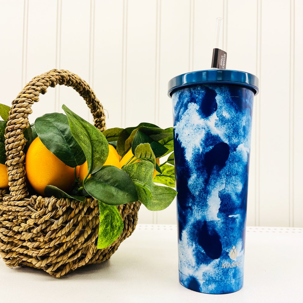 Ly giữ nhiệt Manna Chilly Tumbler - Every Day Abstract Blue, 709ml