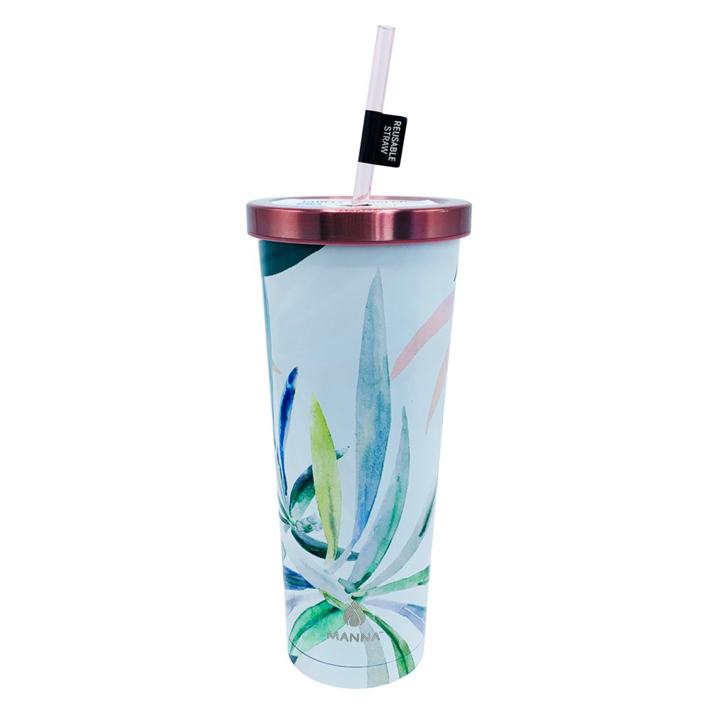 Ly giữ nhiệt Manna Chilly Tumbler - Watercolor Leaves, 709ml