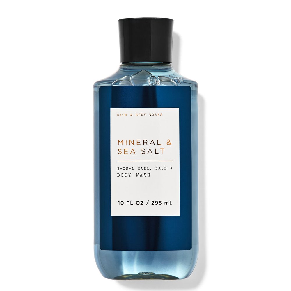 Gel tắm + gội + rửa mặt Bath & Body Works 3in1 Men's Collection - Mineral & Sea Salt, 295ml