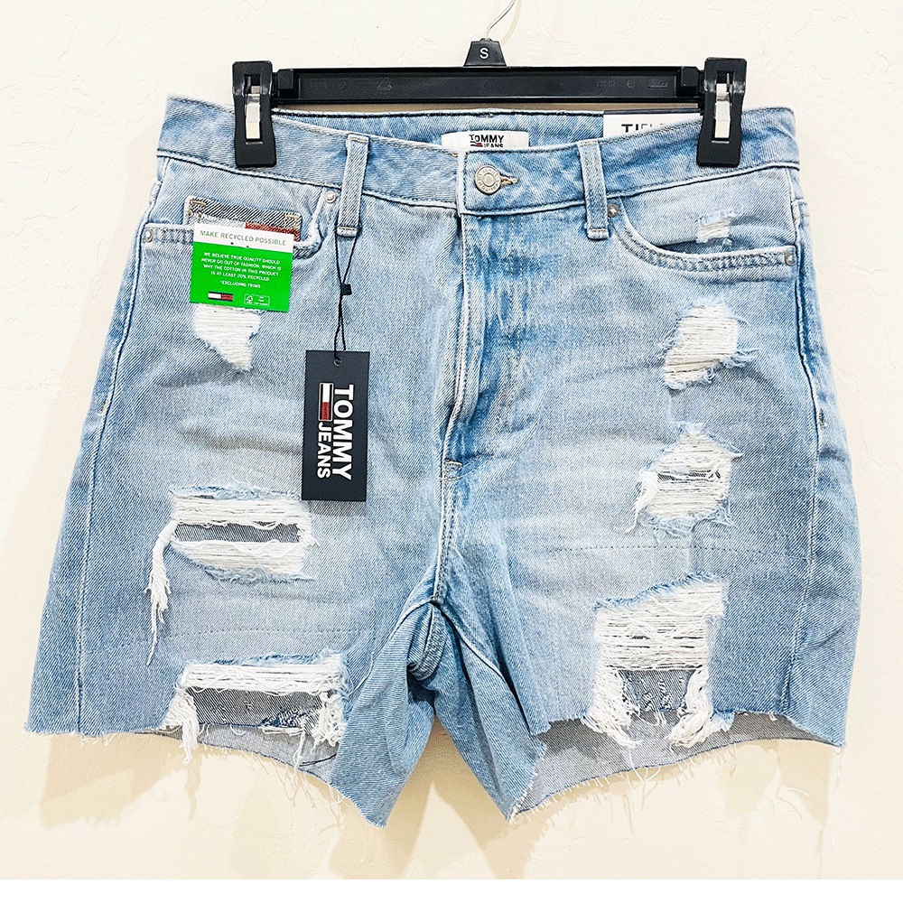 Quần Tommy Jeans Cut-Off Short - Denim Light, Size 6/28