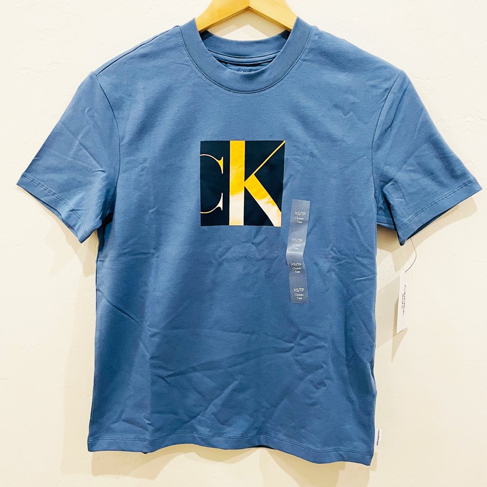 Áo Calvin Klein Reimagined Color Haze Logo T-Shirt - Manor Blue, Size M
