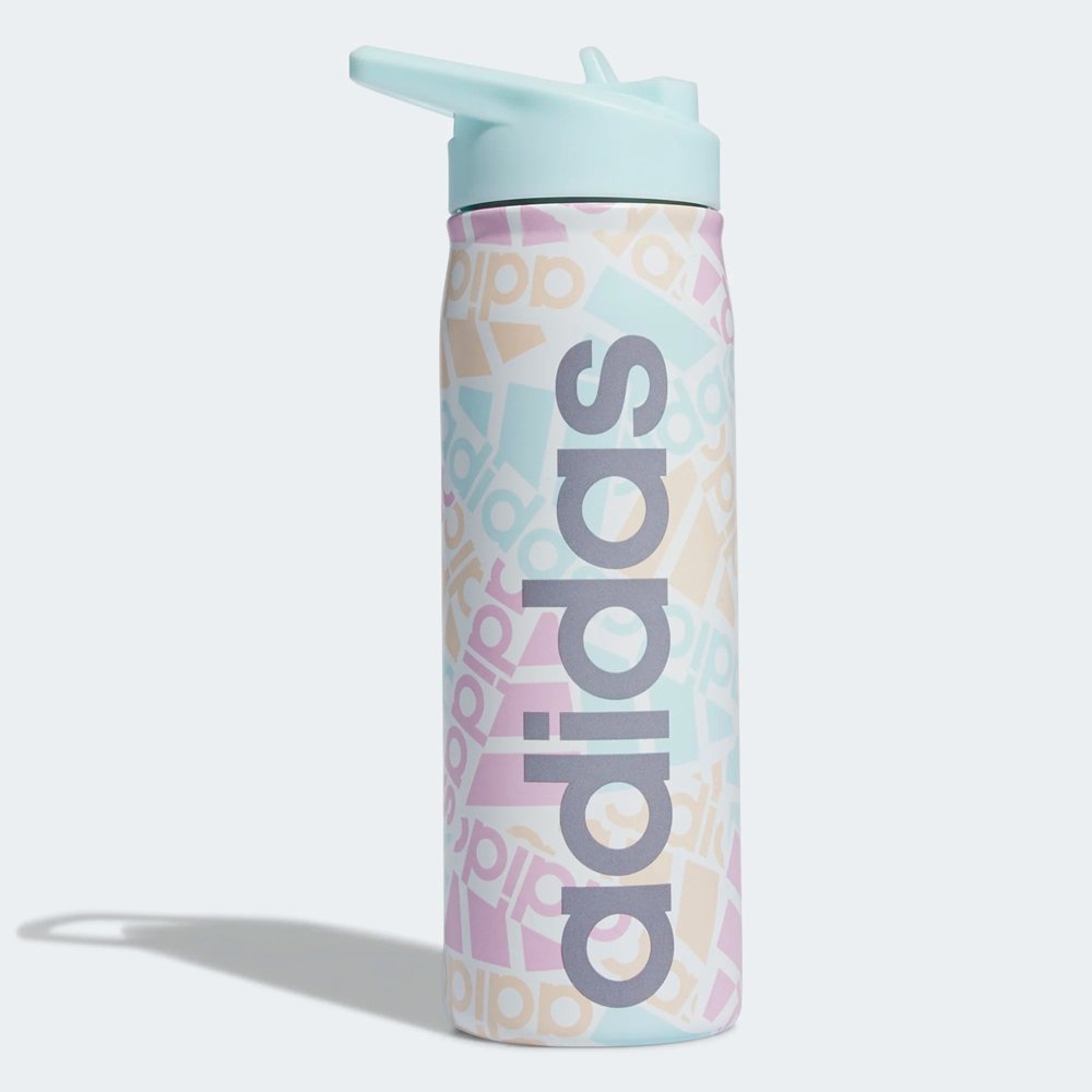 Bình giữ nhiệt Adidas Steel Straw Metal Bottle - Almost Blue/Multi, 600ml