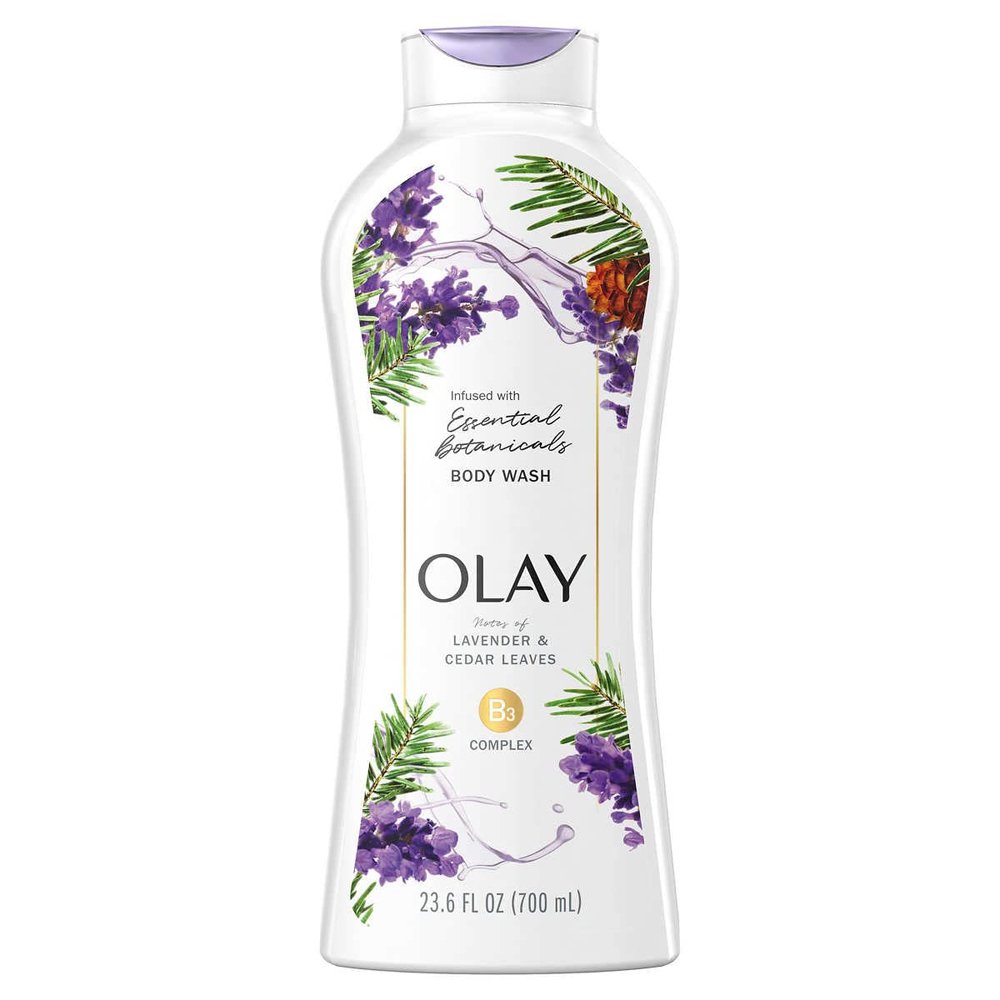 Sữa tắm Olay Infused With Essential Botanicals - Lavender & Cedar Leaves, 700ml
