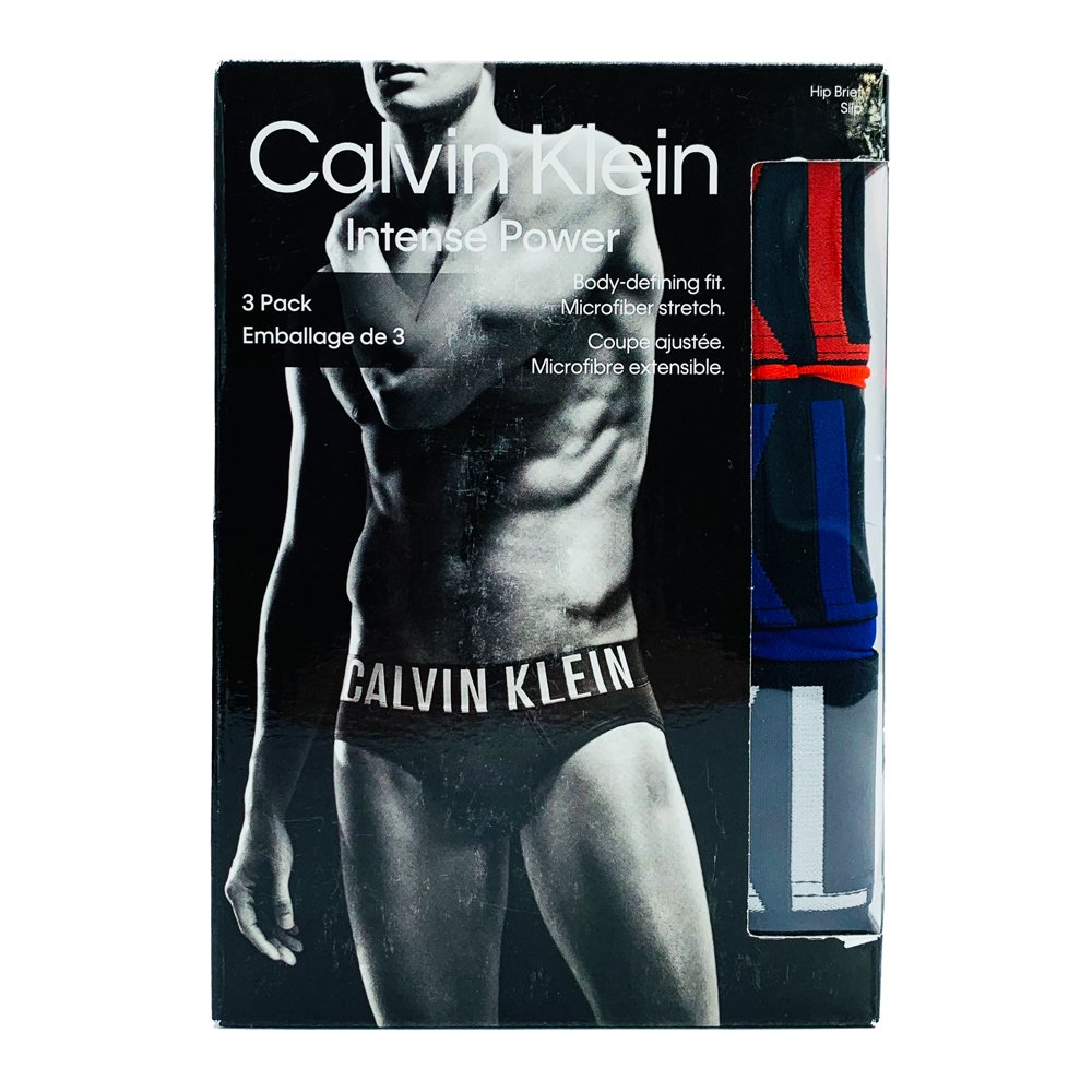 Set 3 quần Calvin Klein Intense Power Micro Hip Brief - Red/Blue/Black, Size L