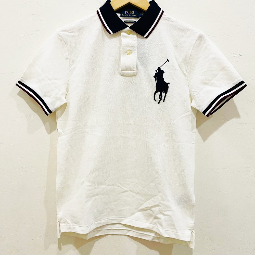 Áo Polo Ralph Lauren Custom Slim Fit Big Pony Mesh Polo Shirt - White, Size S