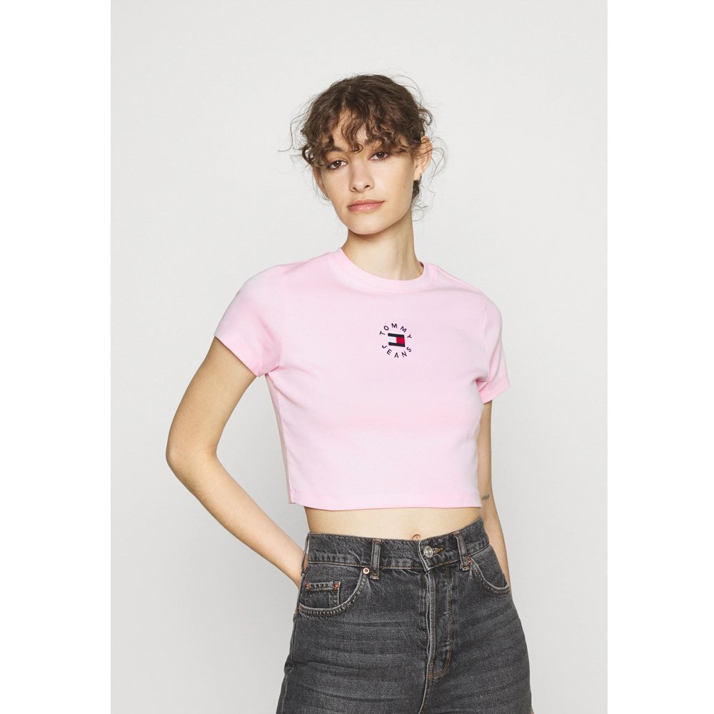 Áo Tommy Jeans Baby Tee - Pink, Size S