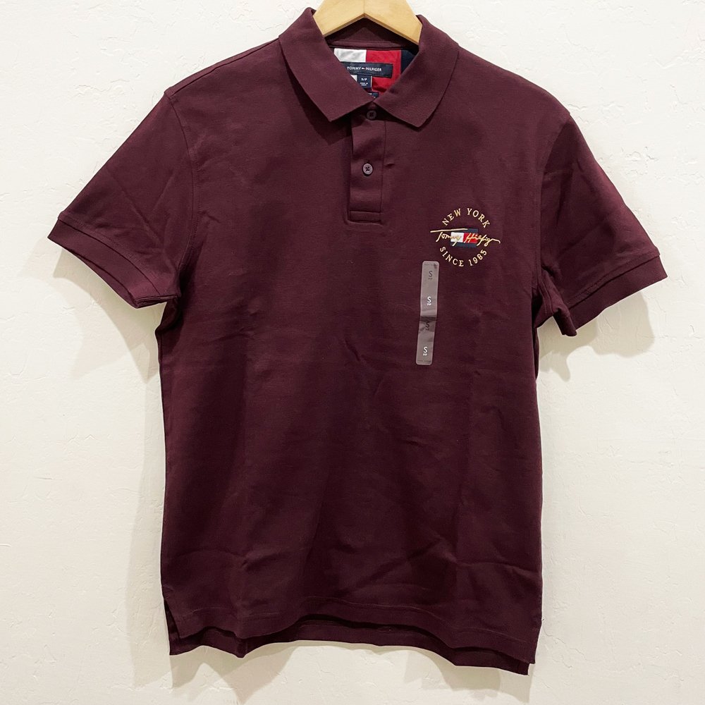 Áo Tommy Hilfiger Icon Regular Fit Interlock Logo - Wine, Size S