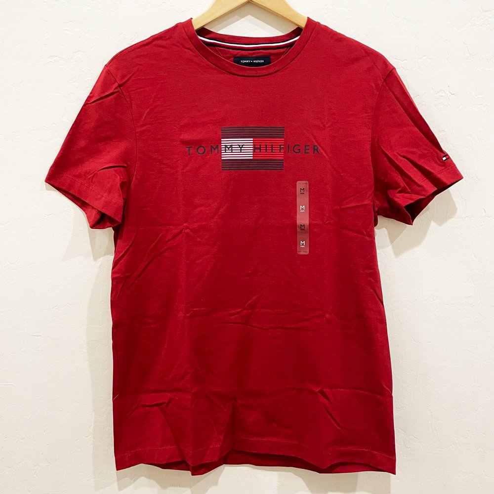 Áo Tommy Hilfiger Hilfiger Logo T-Shirt - Red, Size M