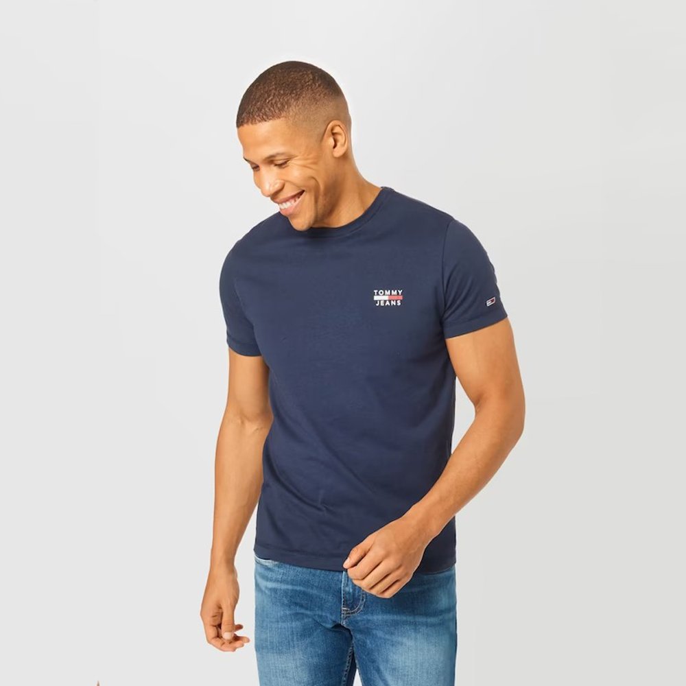 Áo Tommy Jeans Organic Cotton Chest Logo - Navy, Size M
