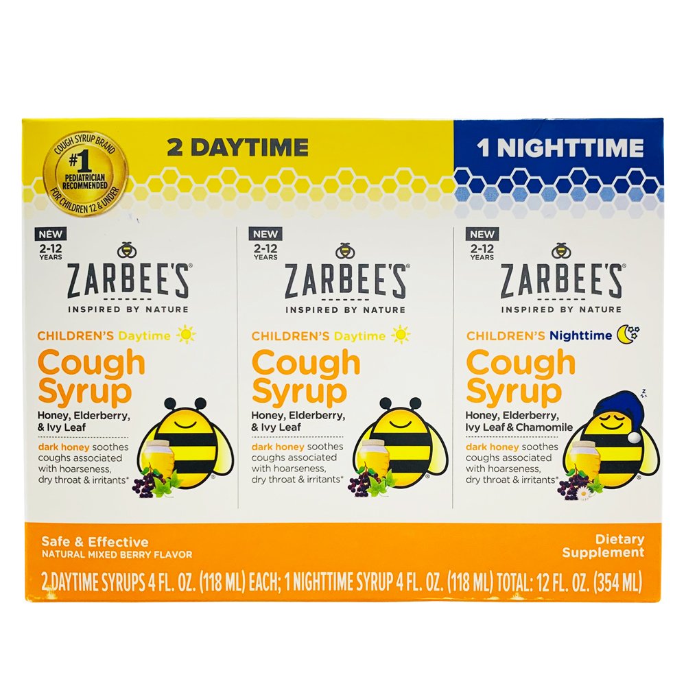 Siro Zarbee's Natural Children's Cough + Mucus Day & Night
