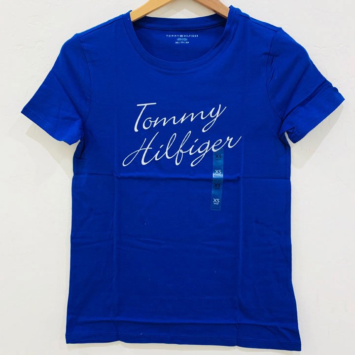 Tommy Hilfiger Essential Script T-Shirt - Royal, Size M
