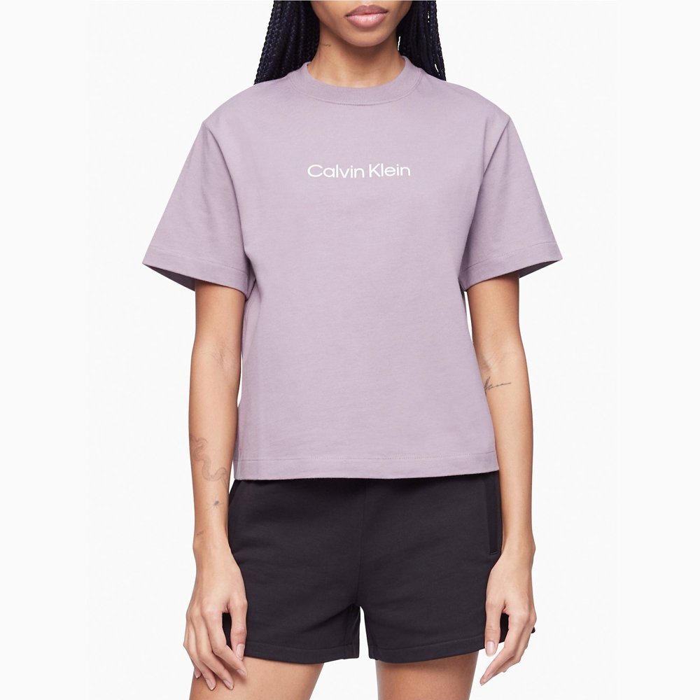 Áo Calvin Klein Relaxed Fit Standard Logo Crewneck T-Shirt - Purple, Size M