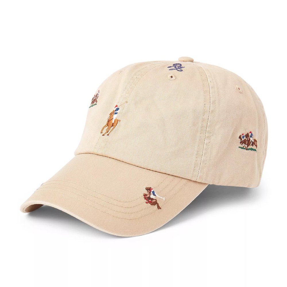 Mũ Polo Ralph Lauren Embroidered Cotton Chino Ball Cap, Khaki