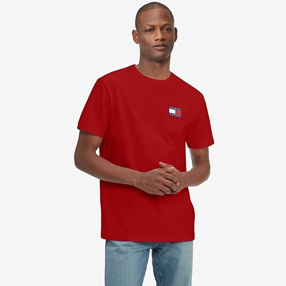 Áo Tommy Jeans Men's Badge - Red, Size S
