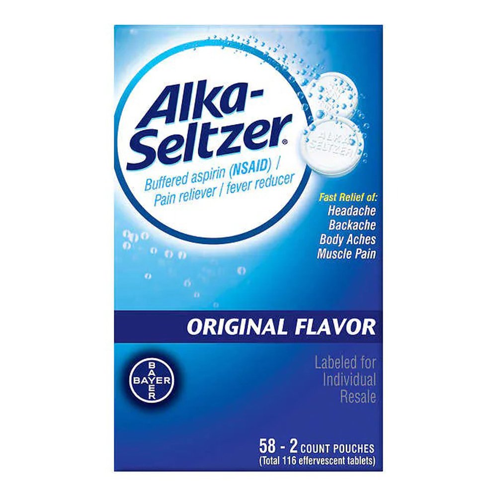 Bayer Alka-Seltzer Effervescent Tablets Original Flavor, 116 viên sủi