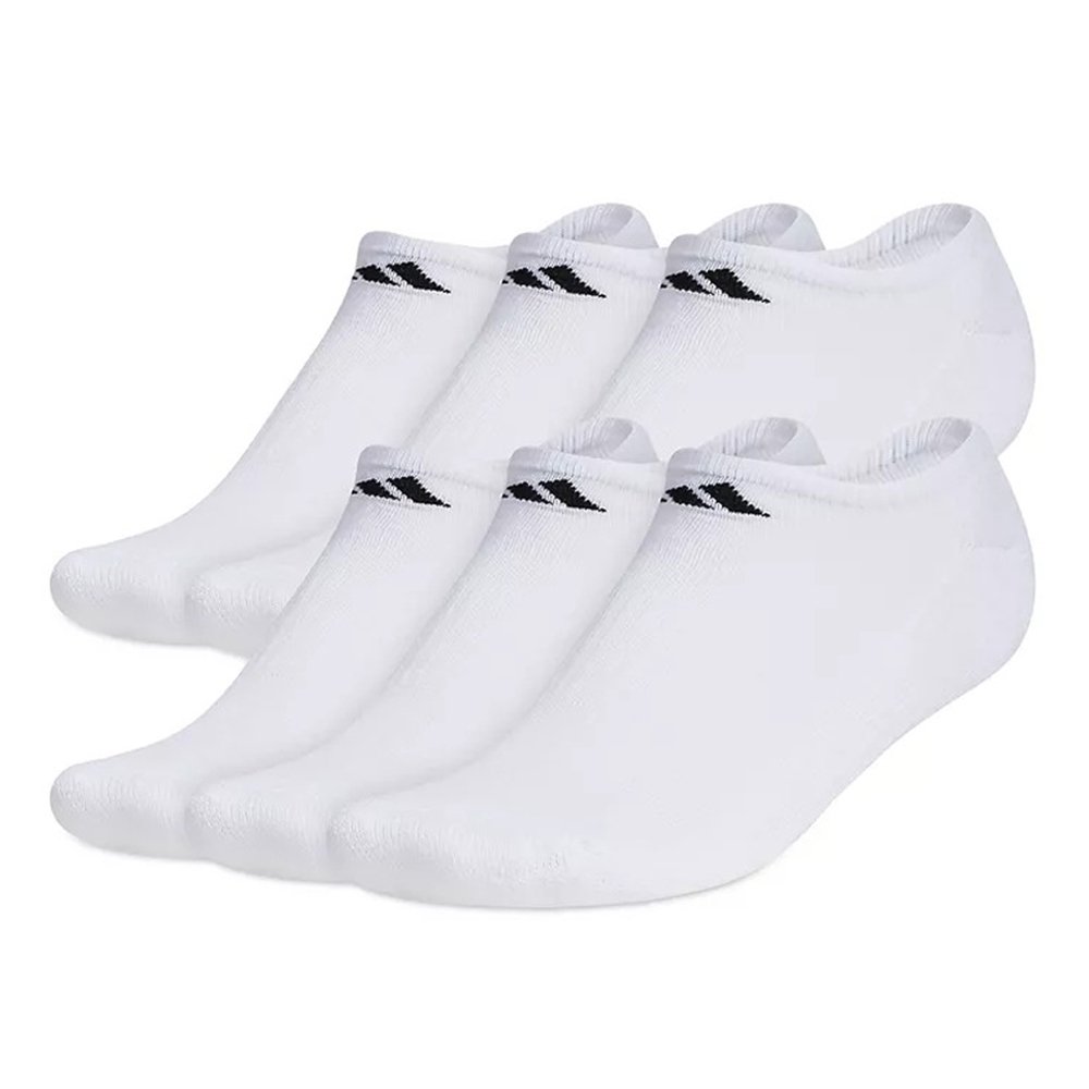 Vớ Adidas Men's Cushioned No Show - Set 6 đôi, White