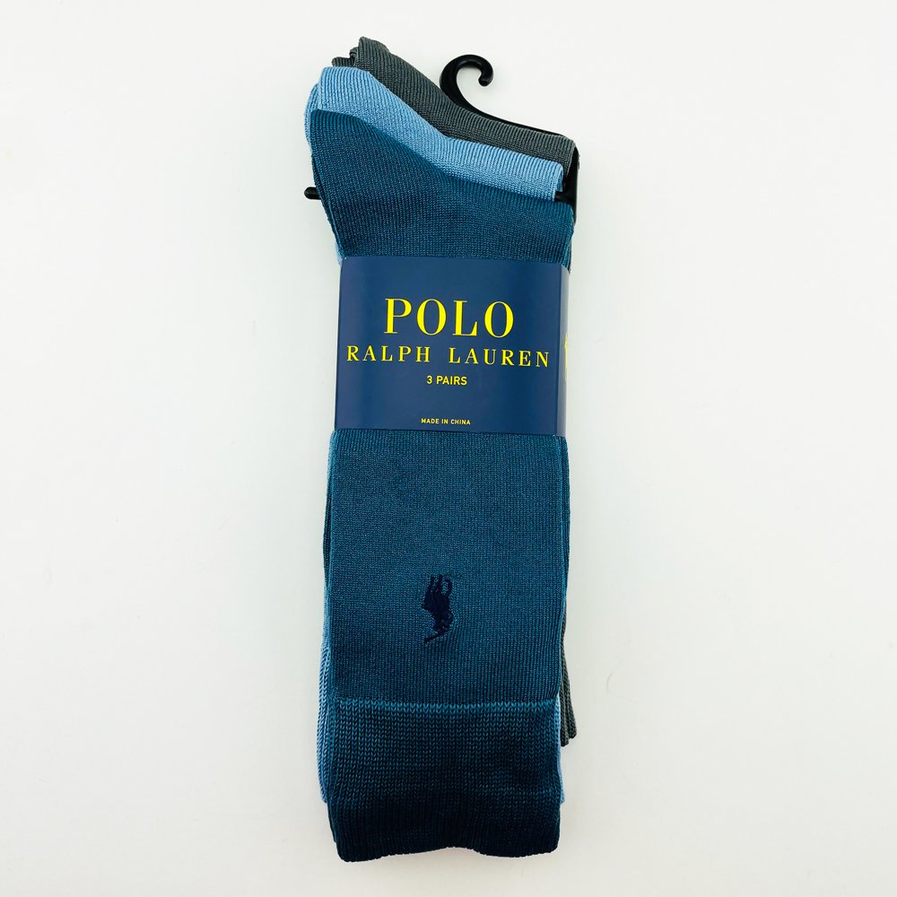 Vớ Polo Ralph Lauren Supersoft Trouser Dress - Set 3 đôi, Teal/Sky/Grey