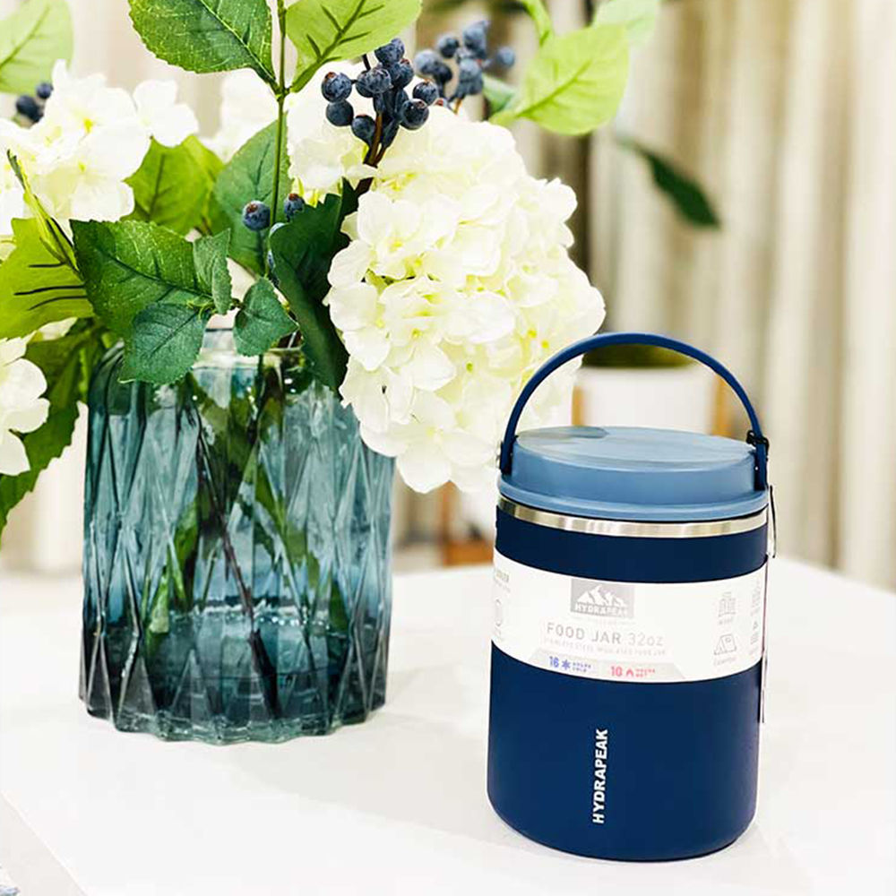 Bình đựng thức ăn giữ nhiệt Hydrapeak Stainless Steel Food Jars - Navy, 947ml