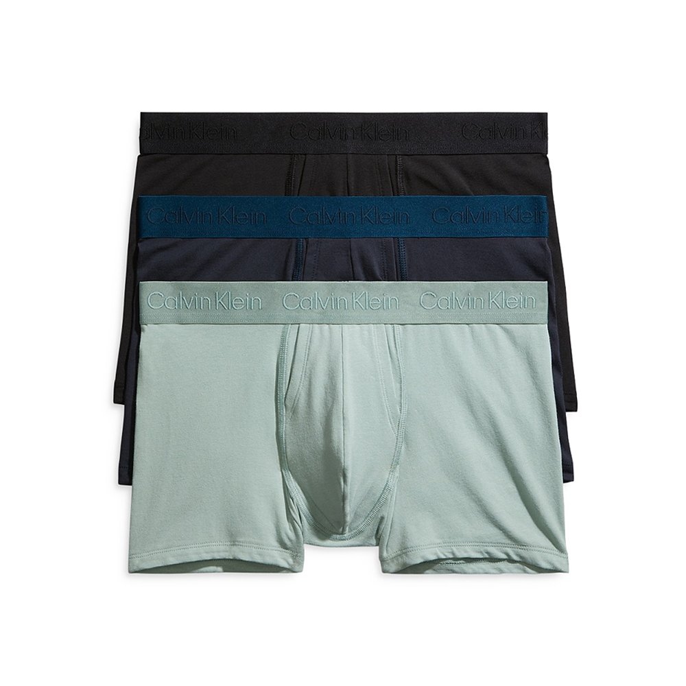 Set 3 quần Calvin Klein Men's Standards Trunk - Classic Navy/Sage Meadow/Black, Size S